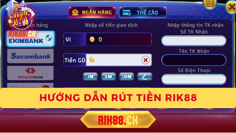 Các Bước Rút Tiền Rik88 Cơ Bản: 